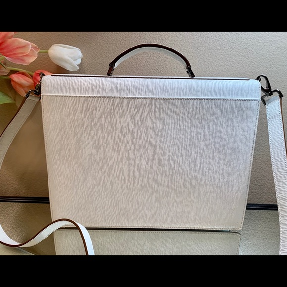 Salvatore Ferragamo Rare Revival Briefcase White - Picture 6 of 12